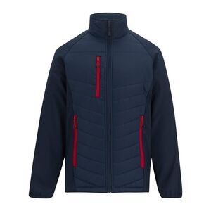 Regatta Mens Full Zip Padded Jacket / Navy/Classic Red